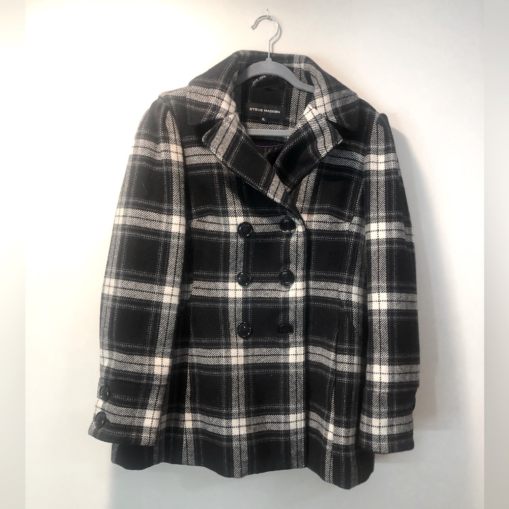 Adorable Steve Madden plaid peacoat XL/12